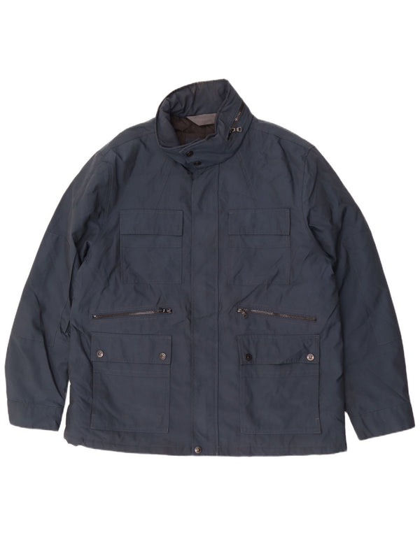 Giacca multiuso con cappuccio da uomo Marks & Spencer UK 44 2XL poliestere blu navy