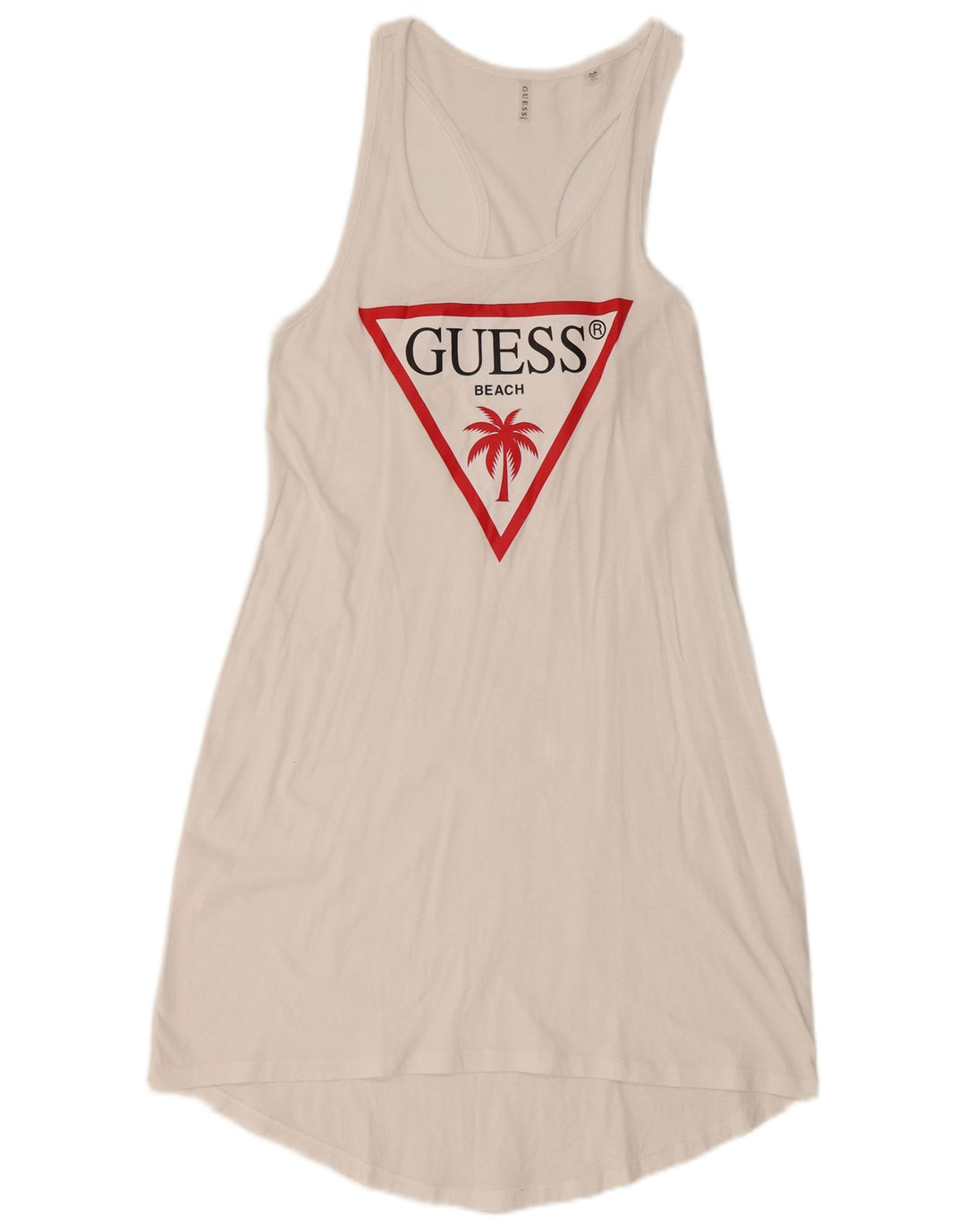 Guess Abito estivo grafico da donna UK 12 Medio Bianco