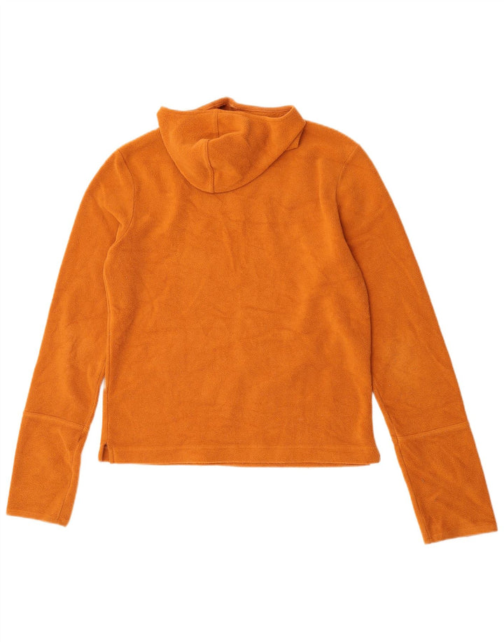 Maglione in pile con cappuccio da donna Jigsaw UK 14 arancione medio