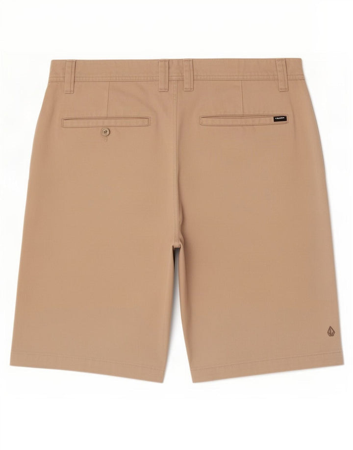 Pantaloncini chino da uomo Volcom grandi W36 poliestere beige