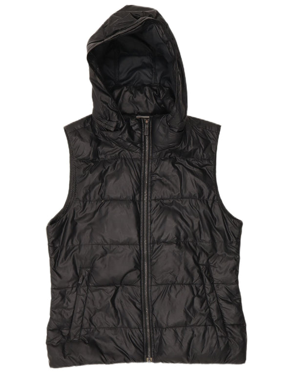 Gilet imbottito con cappuccio da donna Nike UK 14 medio nylon nero