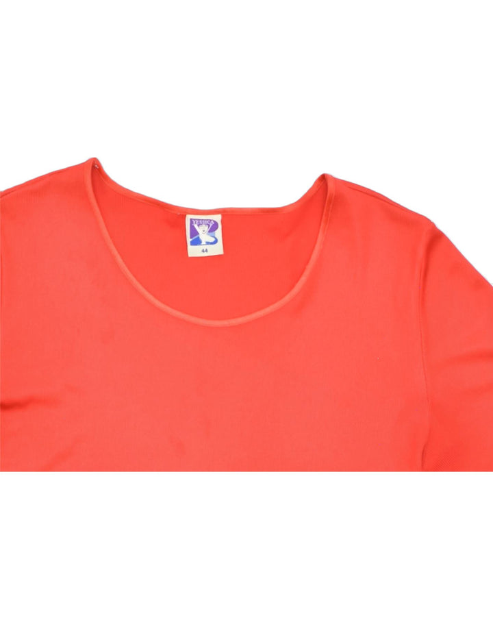YESSICA Womens Oversized Top Long Sleeve EU 44  Large Red Polyester | Vintage | Thrift | Second-Hand | Used Clothing | Messina Hembry 