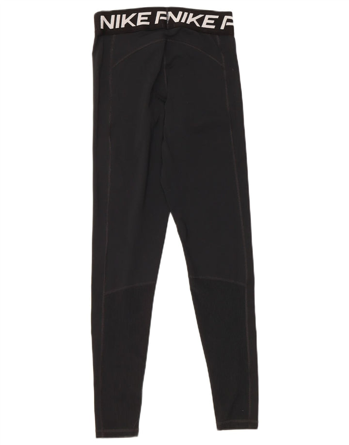 Leggings grafici Nike Dri Fit da donna UK 10 piccoli neri