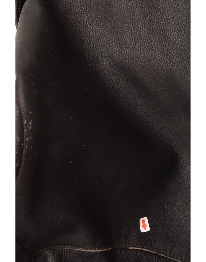 Giacca da motociclista in pelle da uomo Highway 1 taglia 60 4XL in pelle nera