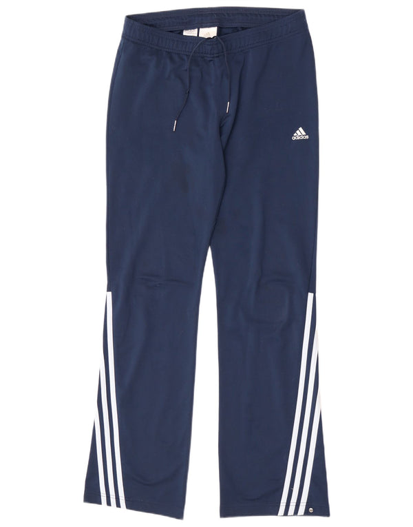 Pantaloni della tuta da donna Adidas UK 12 poliestere blu medio