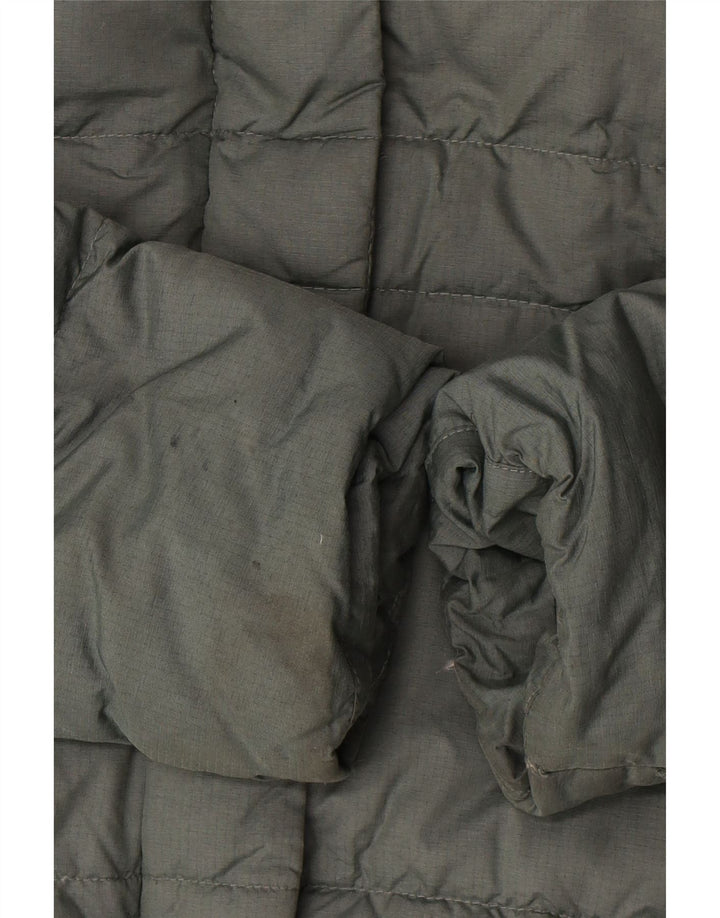 Cappotto imbottito con cappuccio da donna Columbia UK 16 grande poliestere verde