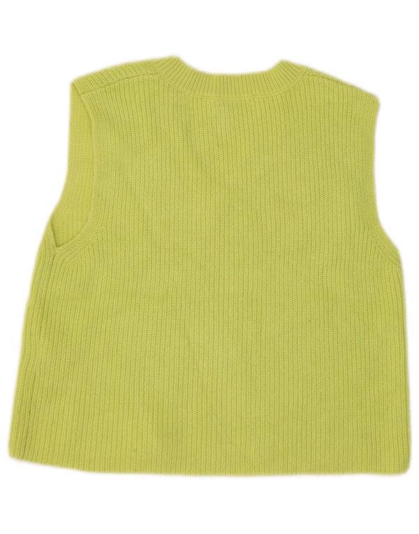 Canotta corta da donna Zara UK 10 piccola in cotone verde