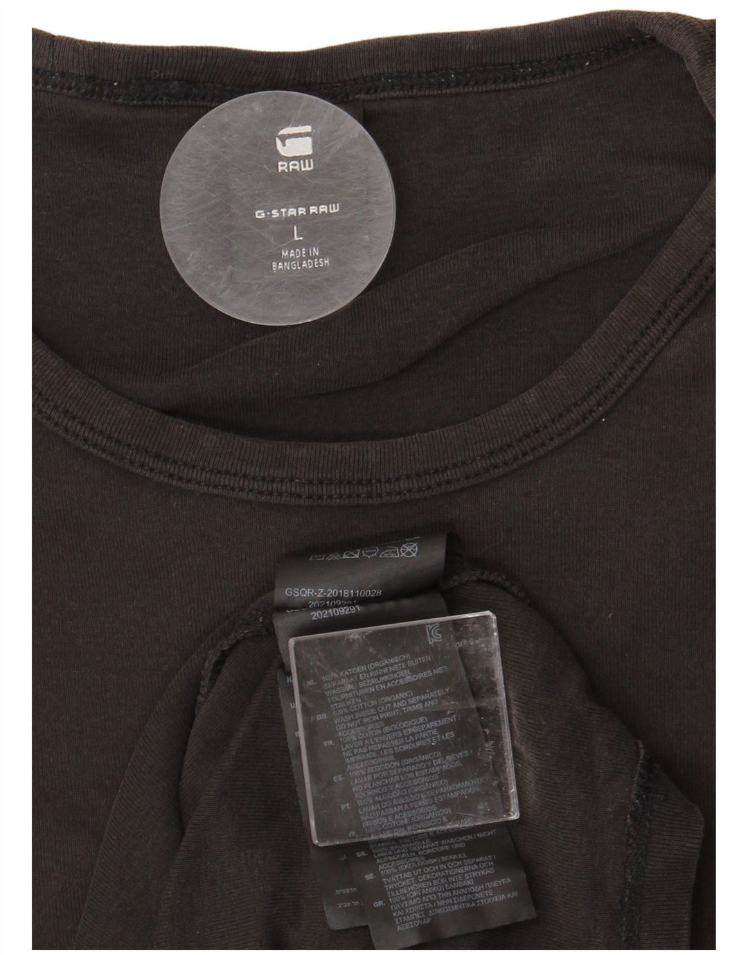 T-shirt da uomo G-STAR Top grande in cotone nero