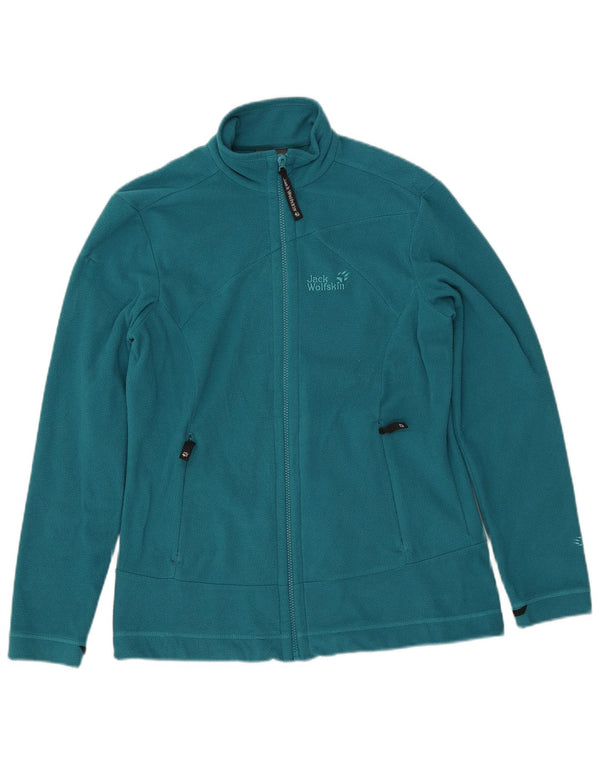 Giacca in pile da donna JACK WOLFSKIN UK 12/14 Poliestere blu medio