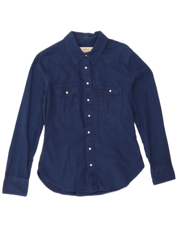 Camicia da donna Levi's UK 14 cotone blu navy medio