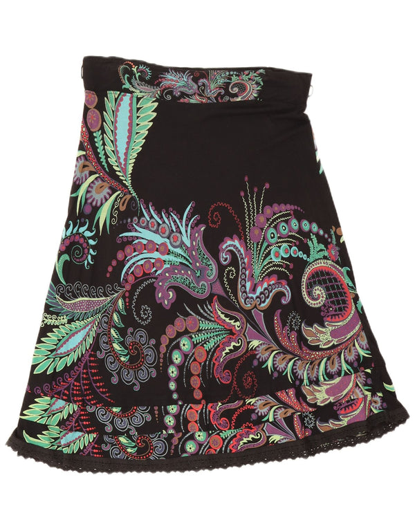 Desigual Gonna a trapezio da donna media W30 viscosa Paisley nera