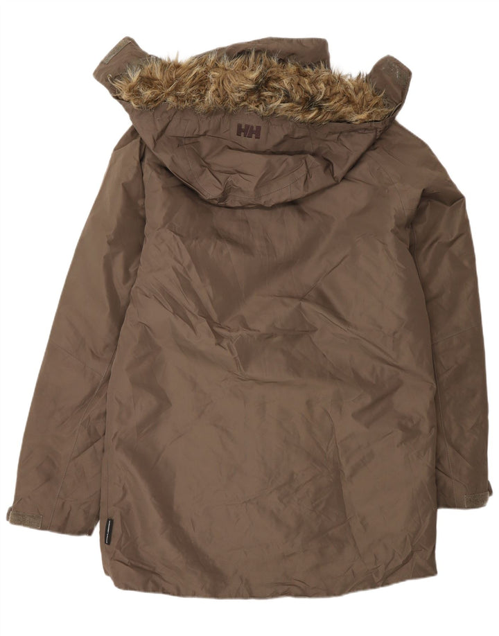 Giacca parka con cappuccio da uomo Helly Hansen UK 38 Poliestere marrone medio