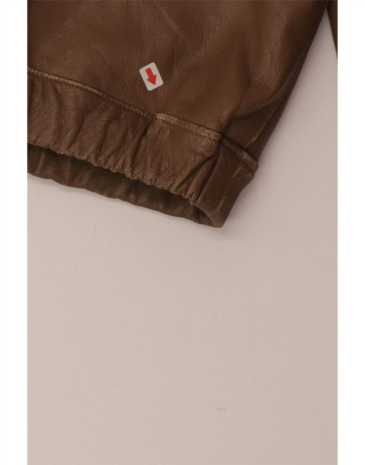 Giacca in pelle vintage da uomo UK 38 Marrone medio