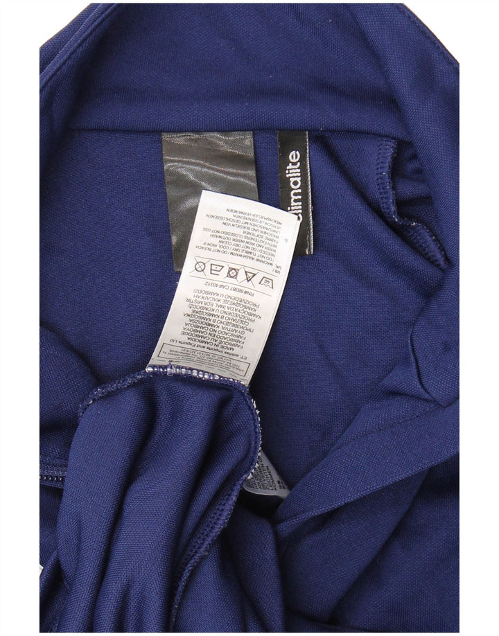 ADIDAS Mens Climalite Zip Neck Pullover Tracksuit Top Medium Navy Blue