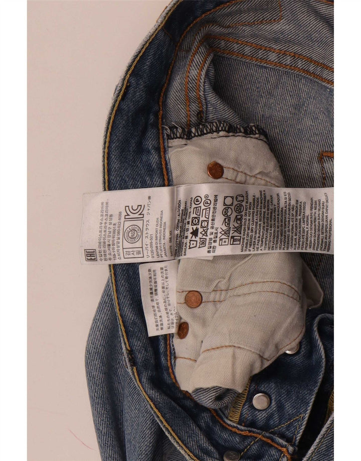 Jeans dritti invecchiati da uomo Levi's W30 L34 cotone blu