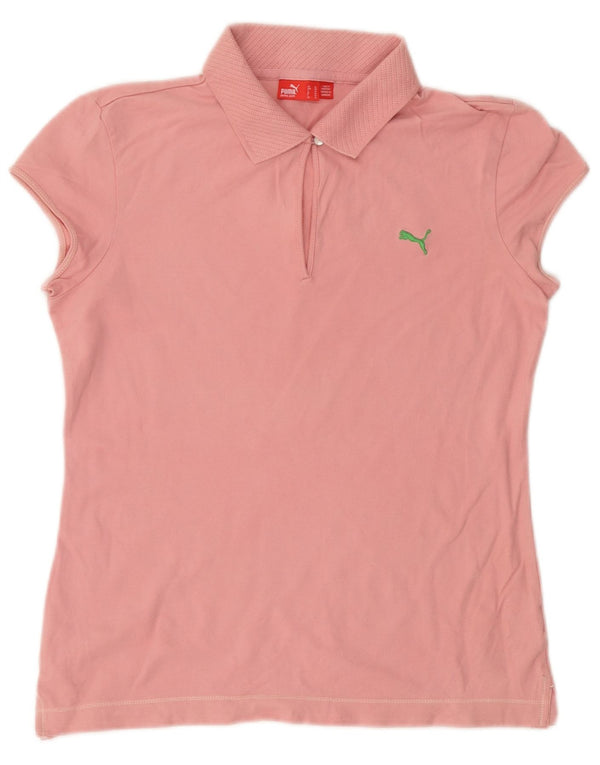 Polo da donna Puma UK 16 grande in cotone rosa