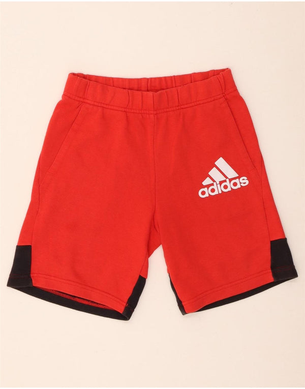 Pantaloncini sportivi Adidas Graphic da ragazzo 11-12 anni in cotone color block rosso