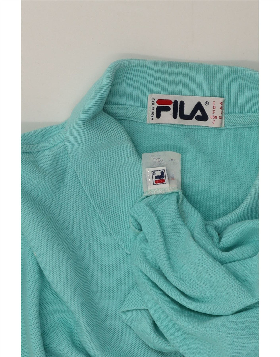 Polo Uomo Fila IT 48 Medio Turchese Cotone