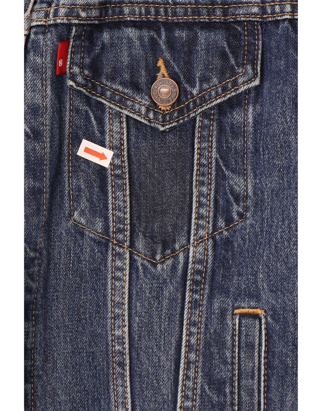 Giacca in denim da donna Levi's UK 14 cotone blu medio