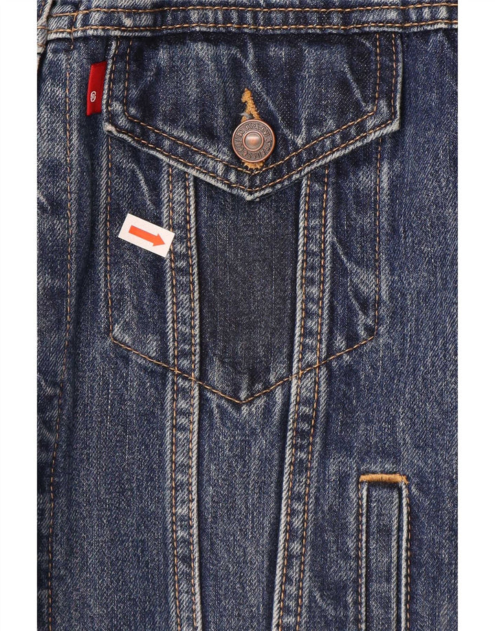 Giacca in denim da donna Levi's UK 14 cotone blu medio