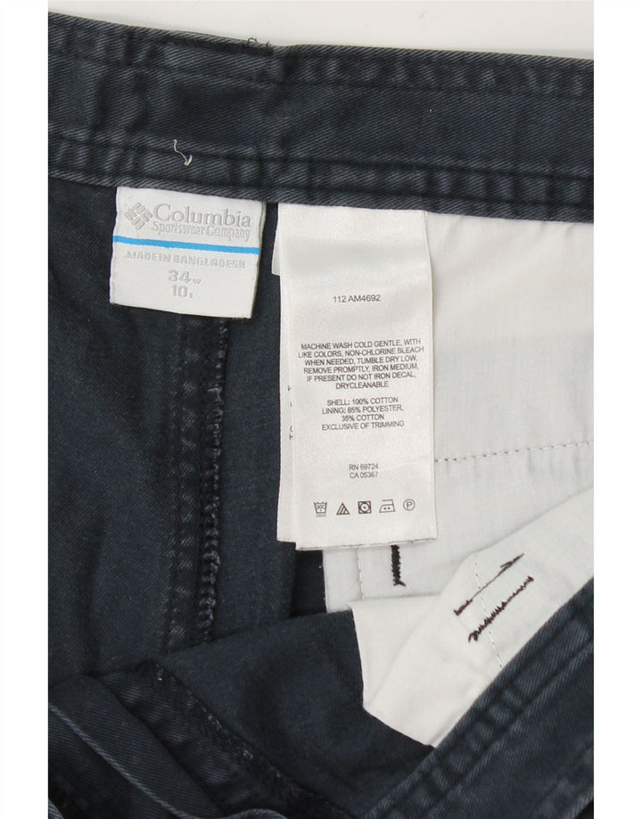 Pantaloncini cargo da uomo Columbia W34 Large in cotone blu navy