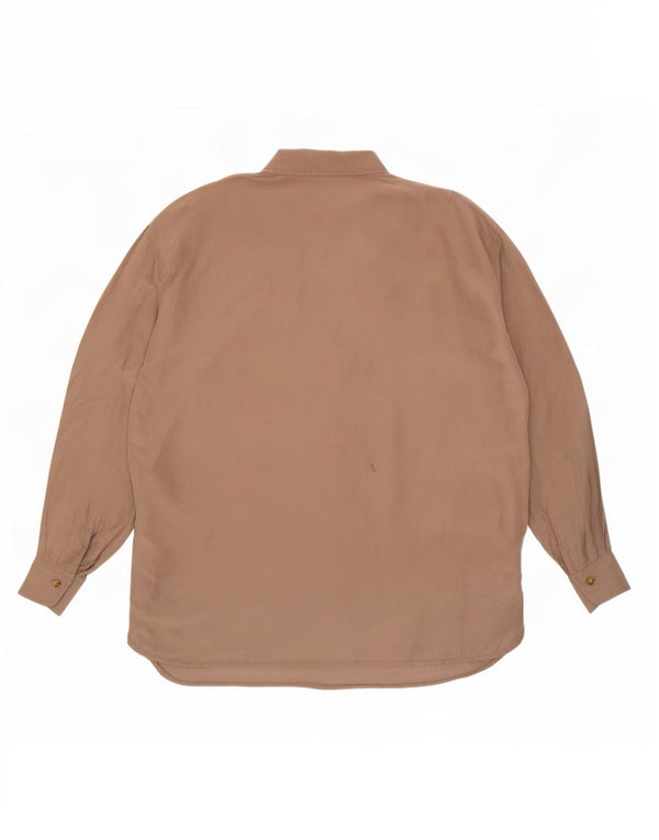 Camicia oversize lunga da donna vintage IT 44 Beige medio