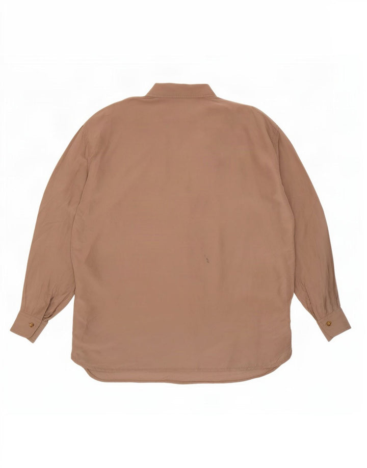 Camicia oversize lunga da donna vintage IT 44 Beige medio