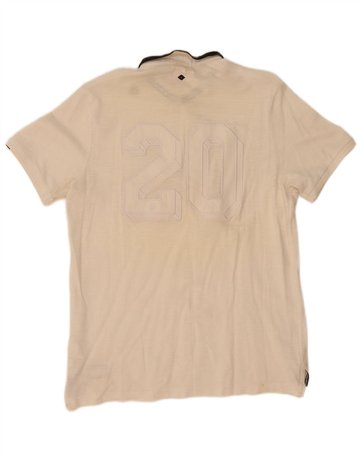 NIKE Mens Polo Shirt Large White Cotton