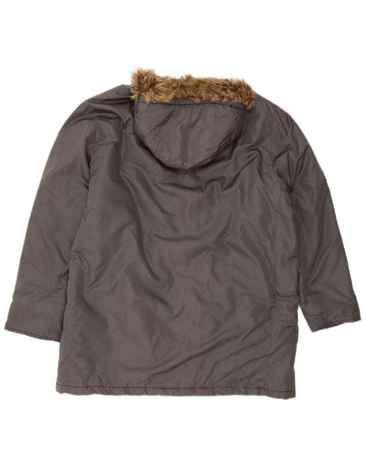 Cappotto imbottito con cappuccio da uomo French Connection UK 42 XL Poliestere grigio