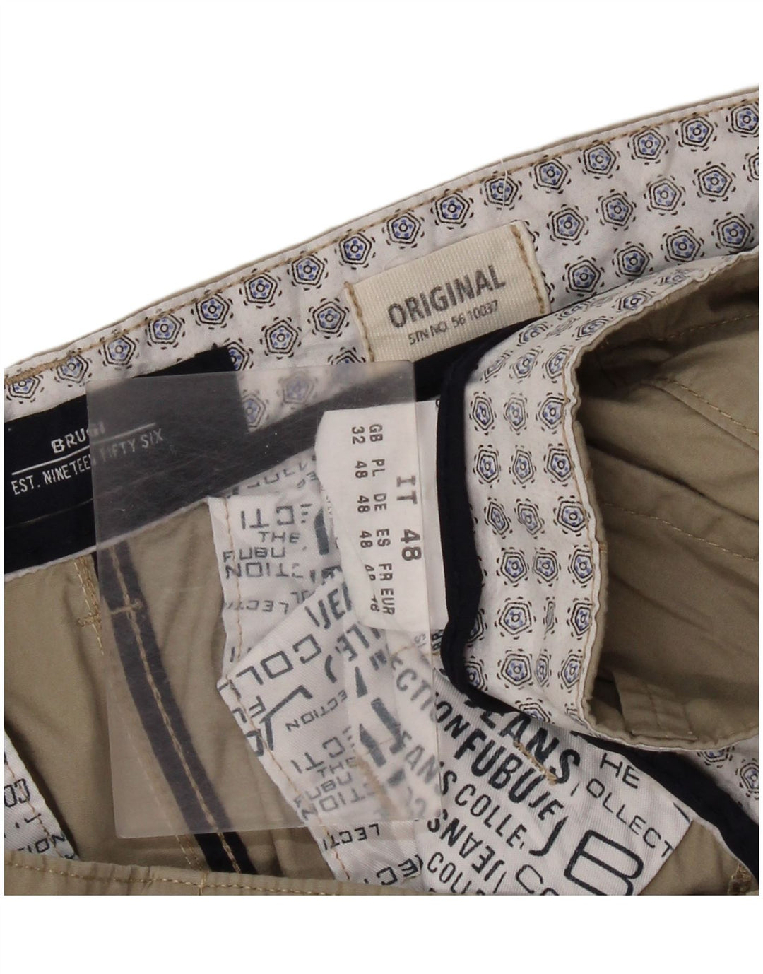 Pantaloncini cargo da uomo Brugi W32 beige medio