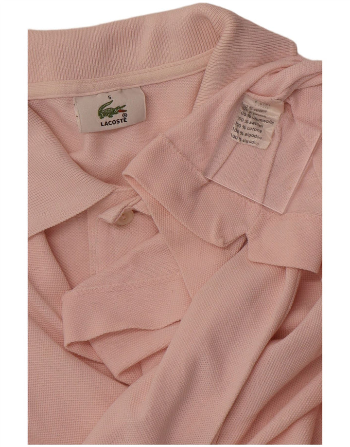 LACOSTE Mens Polo Shirt Size 5 Large Pink Cotton