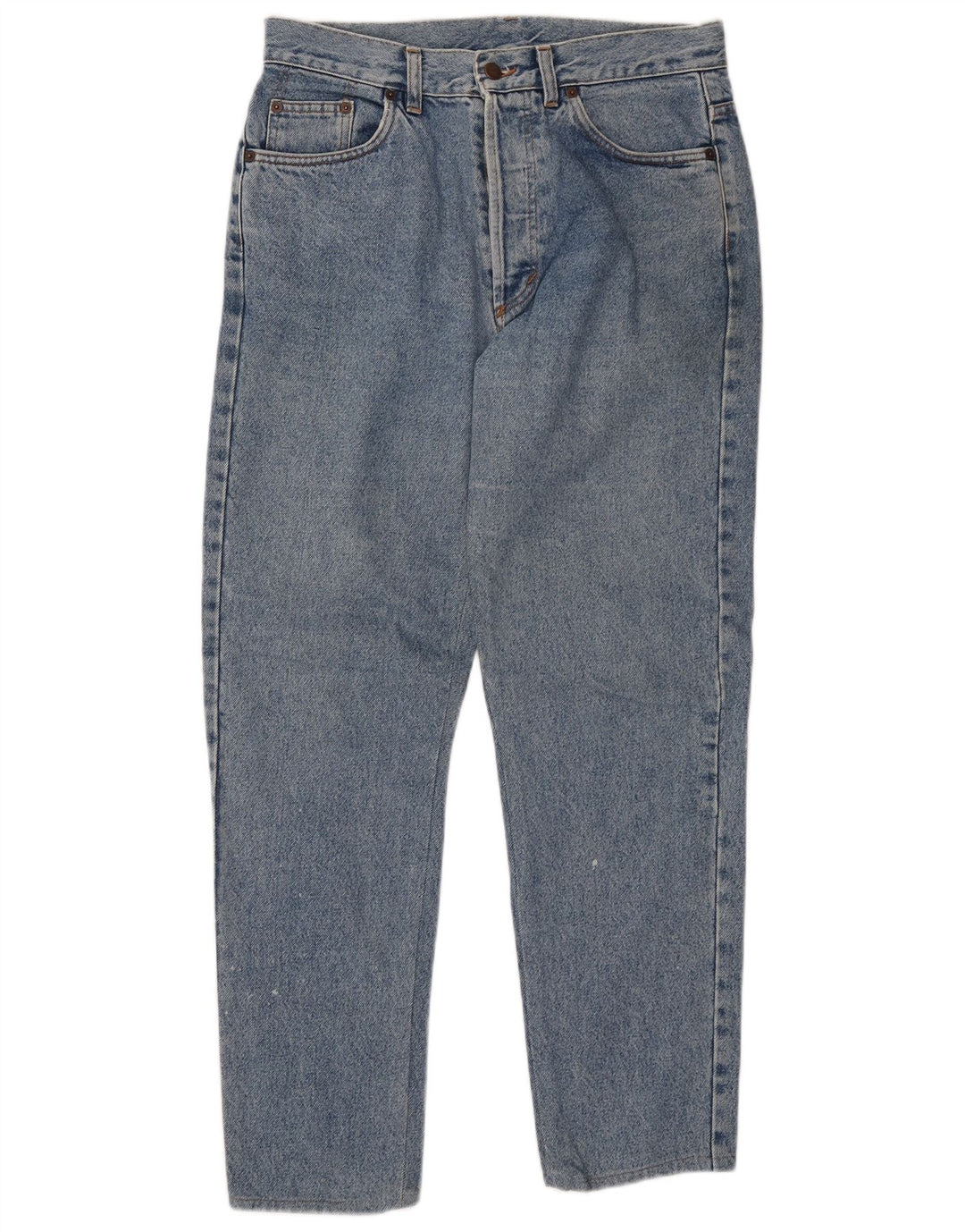 Jeans affusolati a vita alta da donna BENETTON IT 48 XL W32 L30 Blu Cotone