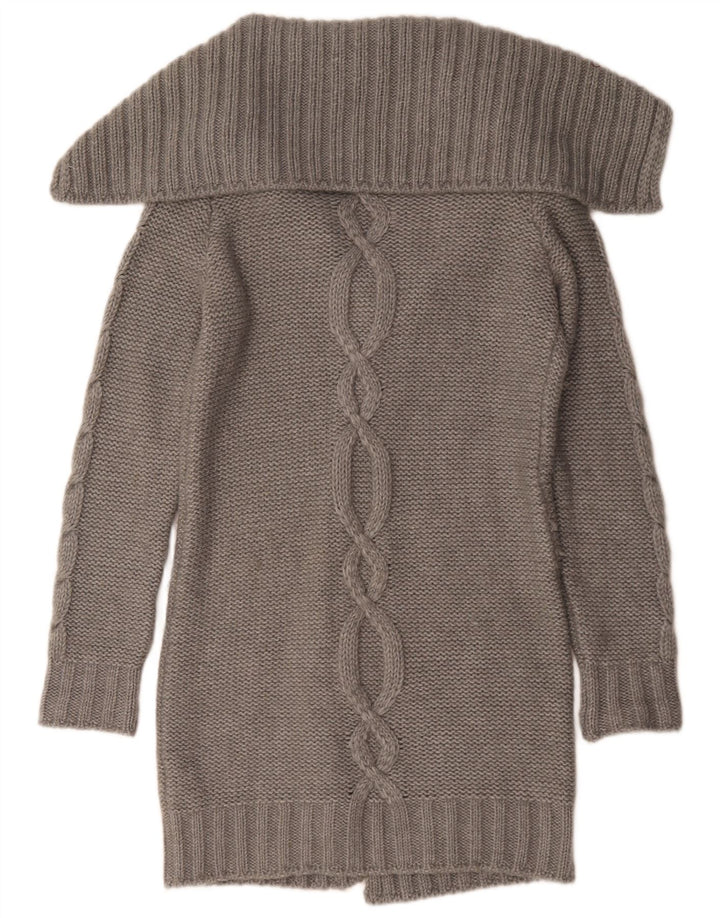 Maglione cardigan lungo da donna Murphy & Nye UK 16 grande grigio