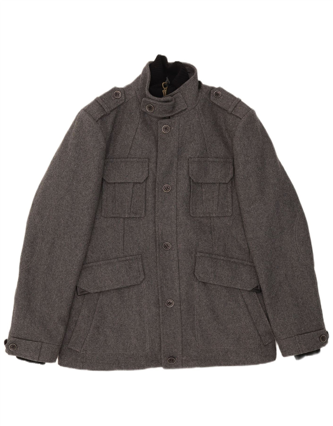 Giacca militare da uomo Esprit UK 42 XL lana grigia