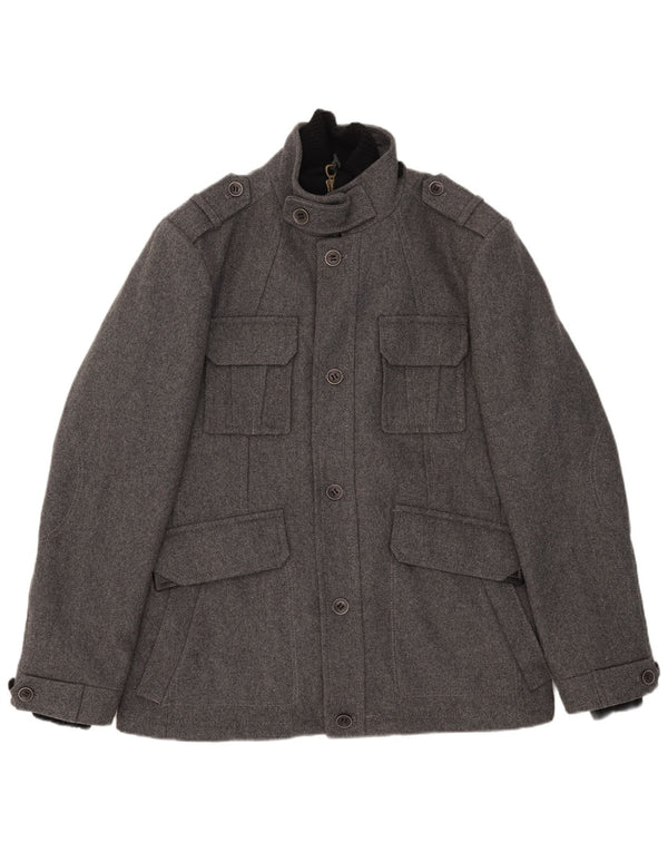 Giacca militare da uomo Esprit UK 42 XL lana grigia