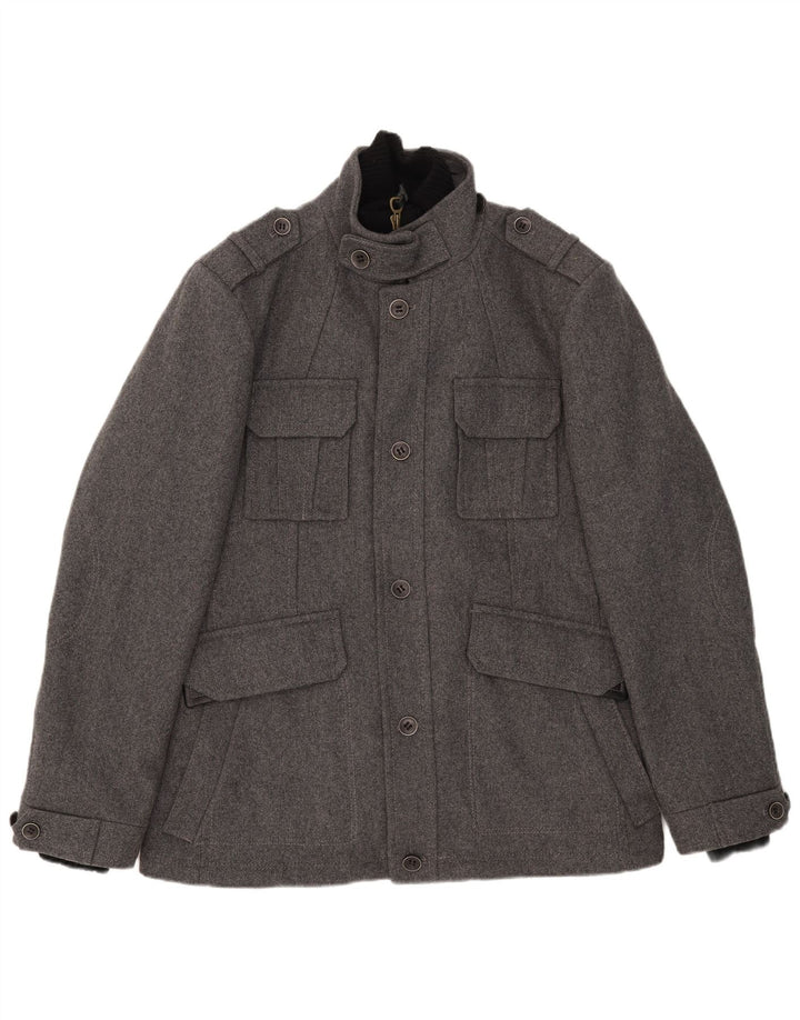 Giacca militare da uomo Esprit UK 42 XL lana grigia