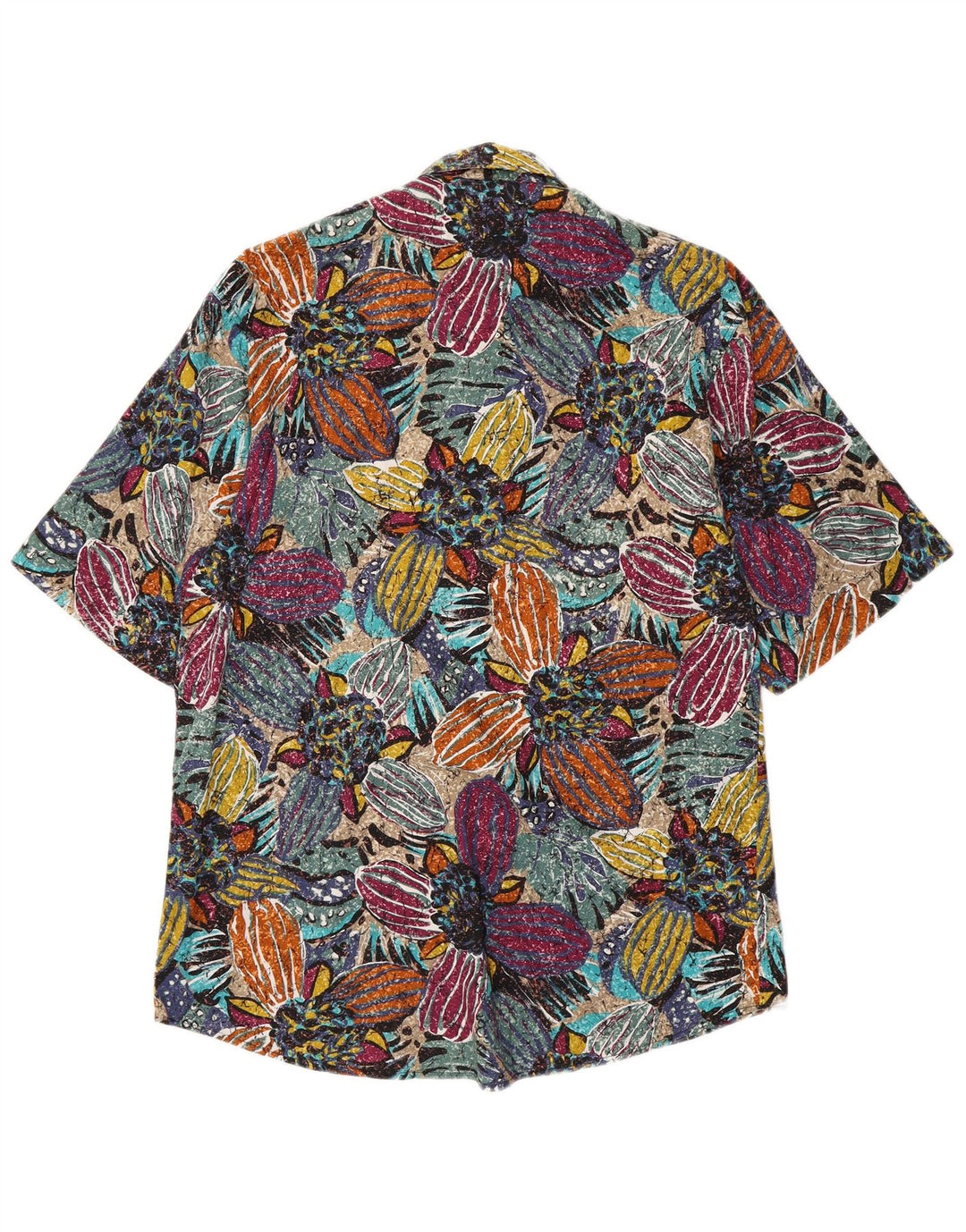 Camicia a maniche corte da uomo Bonne Terre in cotone floreale multicolore medio