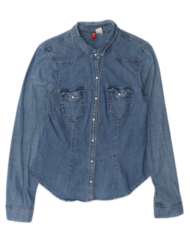 H&M Womens Denim Shirt EU 38 Medium Blue Cotton Vintage H&M and Second-Hand H&M from Messina Hembry 