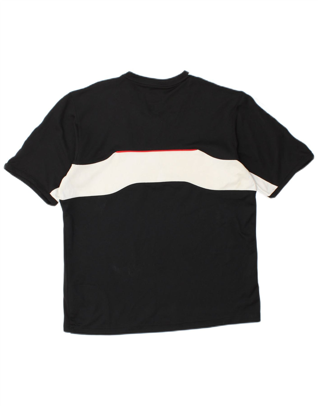 T-shirt da uomo ADIDAS Top medio nero in poliestere color block