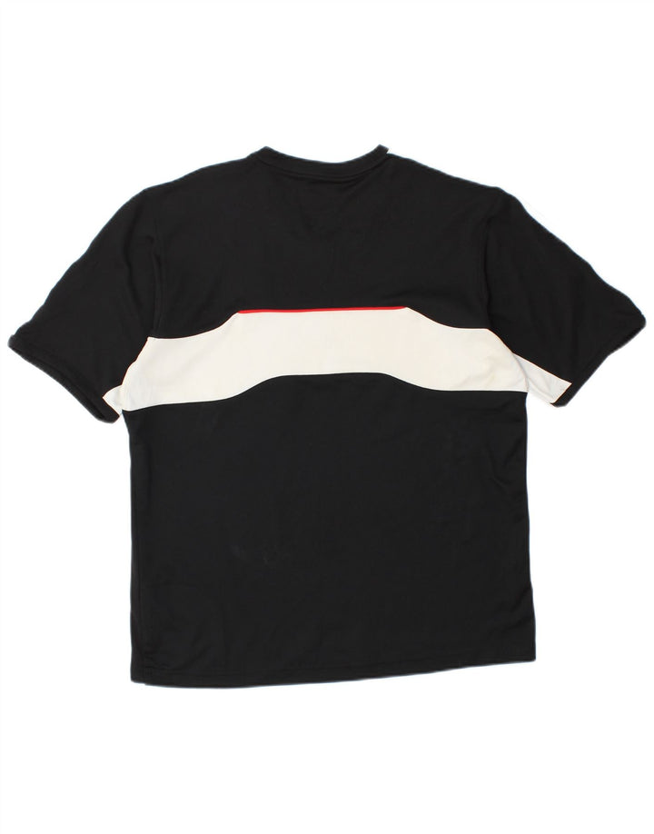 T-shirt da uomo ADIDAS Top medio nero in poliestere color block