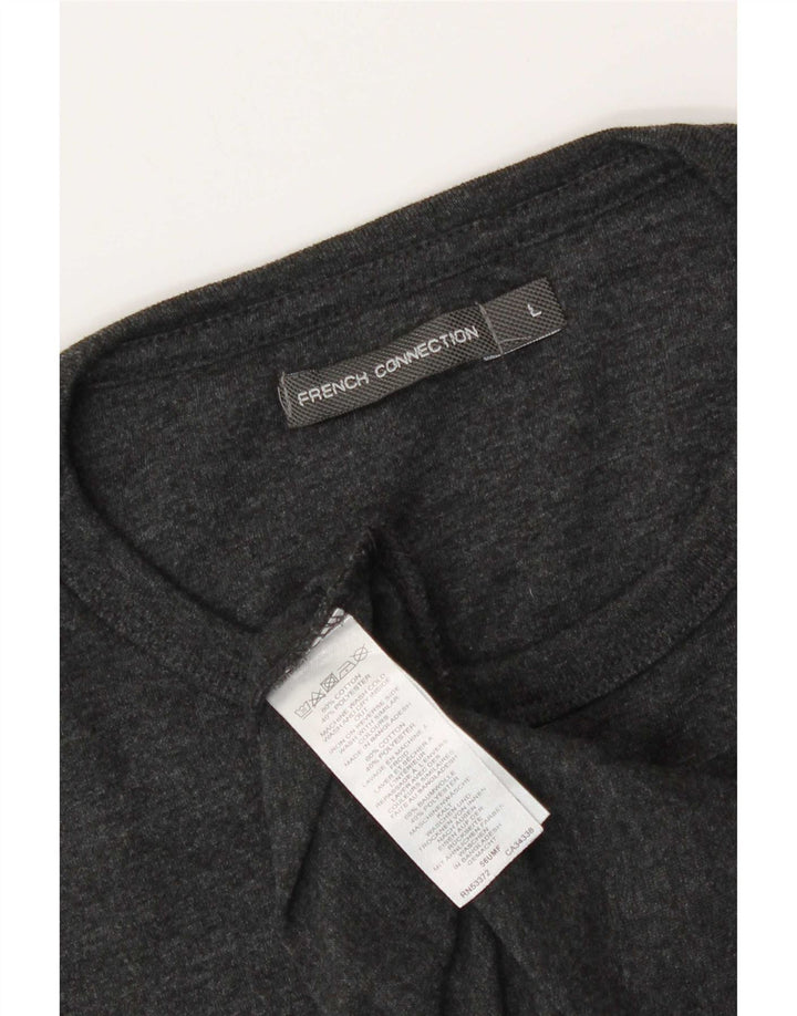 T-shirt da uomo French Connection Top grande in cotone grigio