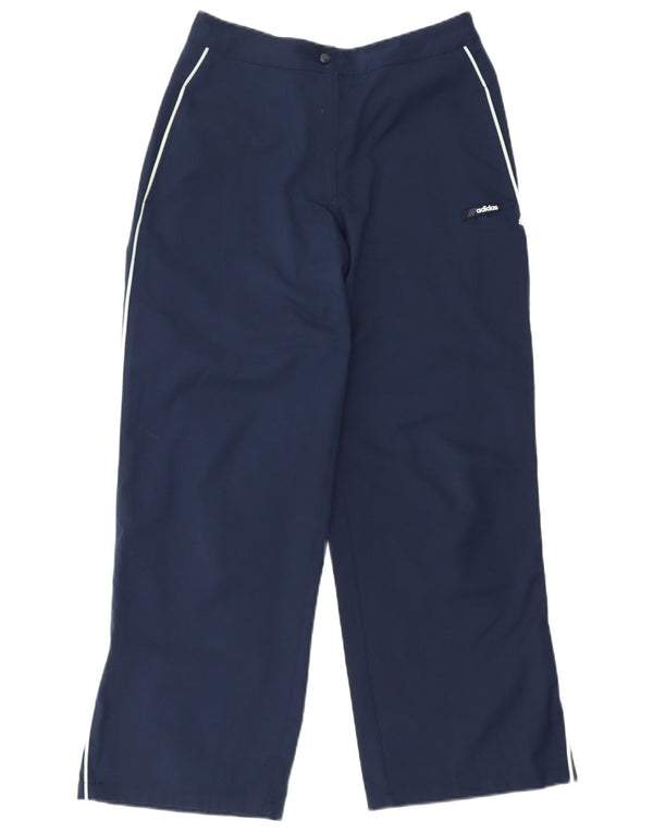 Pantaloni casual Adidas da donna a gamba larga UK 12 Medium W28 L27 Blu Navy