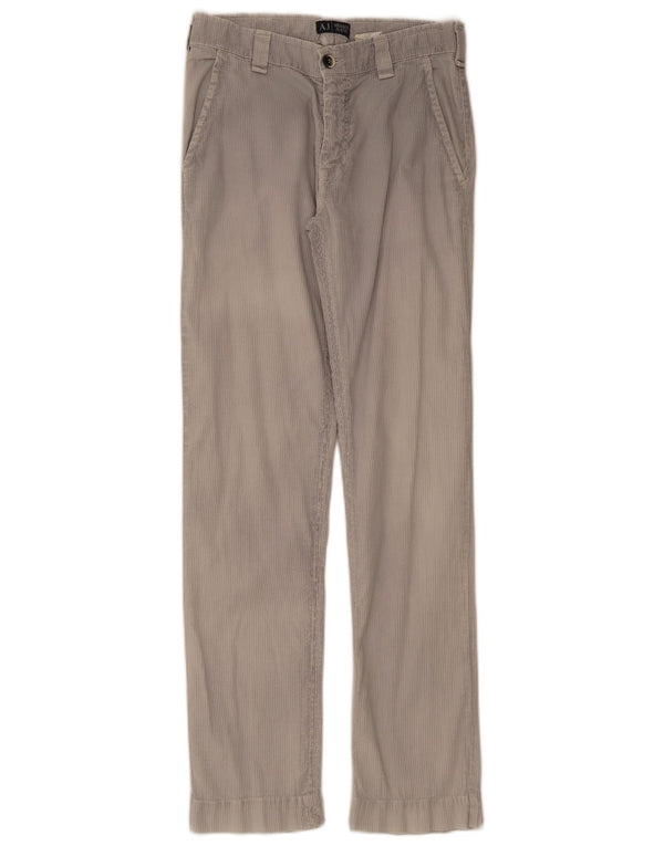 Pantaloni chino dritti da uomo Armani EU 46 Small W30 L32 Grigio