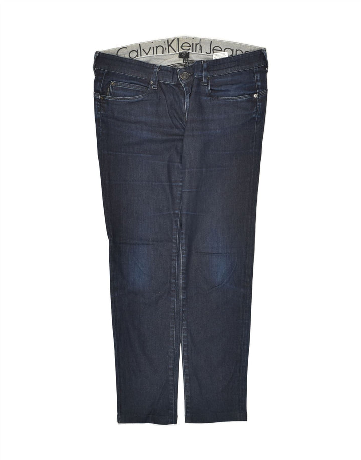 CALVIN KLEIN Womens Skinny Jeans W31 L29 Navy Blue Cotton | Vintage Calvin Klein | Thrift | Second-Hand Calvin Klein | Used Clothing | Messina Hembry 