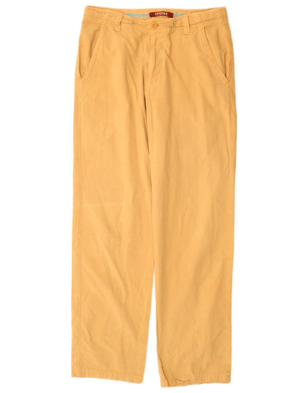 Pantaloni chino dritti da uomo Carrera IT 46 Small W31 L32 Cotone giallo