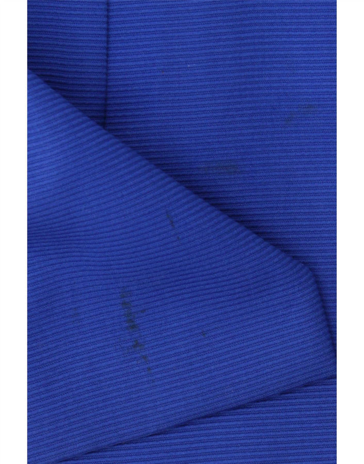 Giacca blazer vintage da donna a 4 bottoni con linea lunga UK 12 Blu medio