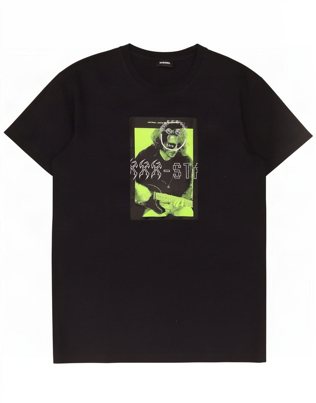 T-shirt grafica da uomo Diesel Top 2XL in cotone nero