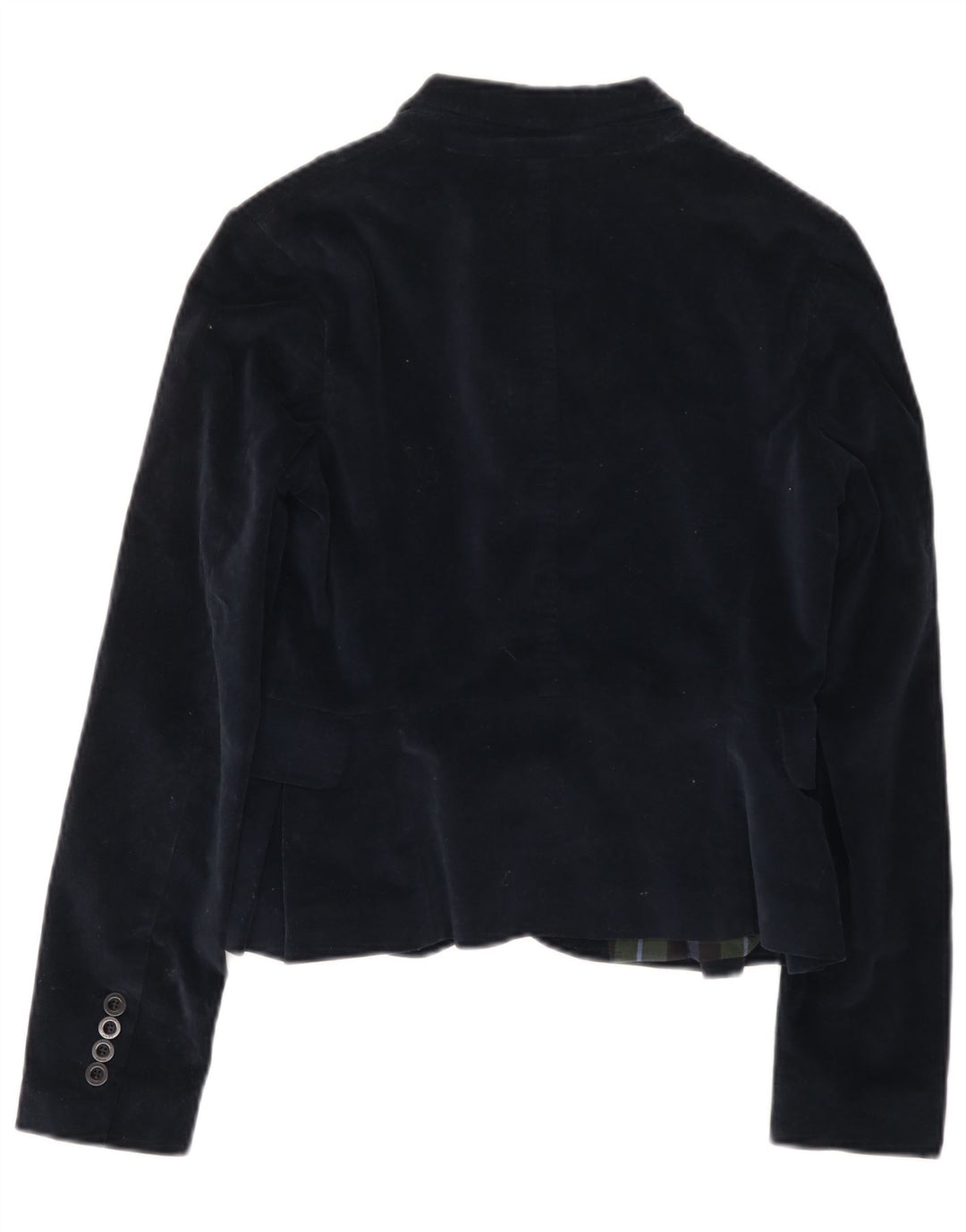 Gant Giacca da donna in velluto a 3 bottoni in velluto UK 10 piccola in cotone blu navy