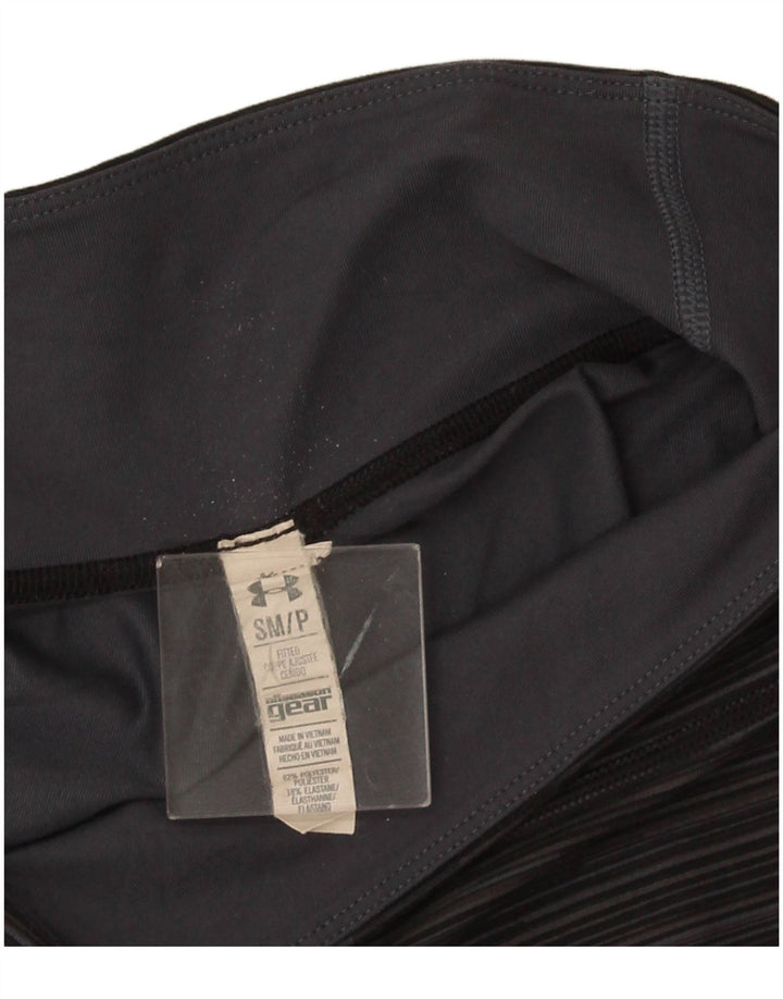 Leggings Capri da donna Under Armour UK 10 Piccolo poliestere a righe grigie