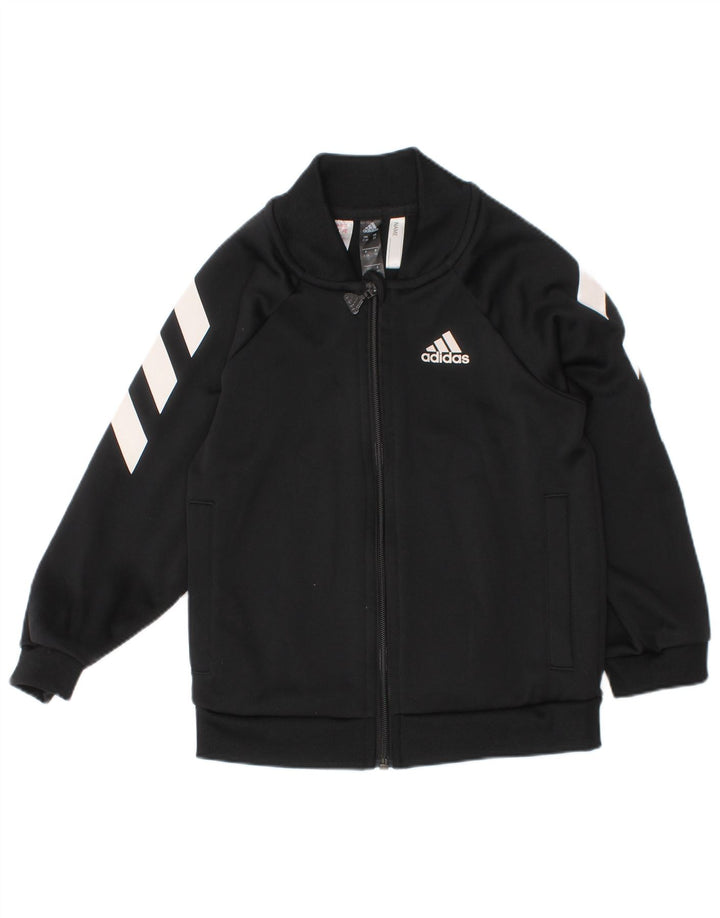 Giacca da tuta da ragazzo Adidas 2-3 anni in poliestere color block nero